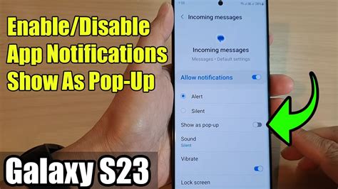 Galaxy S S How To Enable Disable App Notifications Show As Pop Up