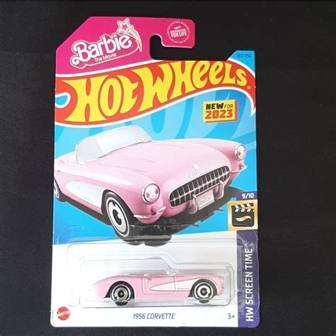 Barbie The Movie Hot Wheels 1956 Corvette Pink 2023 Depop
