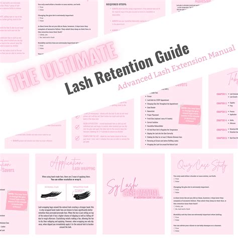 The Ultimate Lash Retention Manual - Editable Instant Download PDF - Etsy