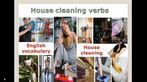 English Vocabulary House Cleaning Verbs Youtube