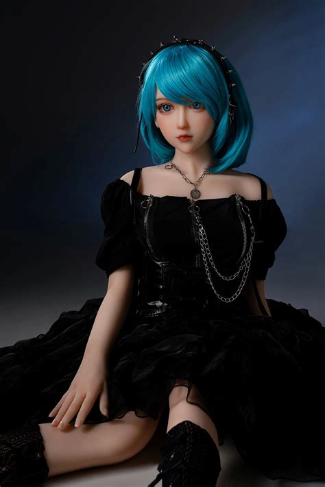 140cm Delicate Makeup Blue Hair Pure Sex Doll