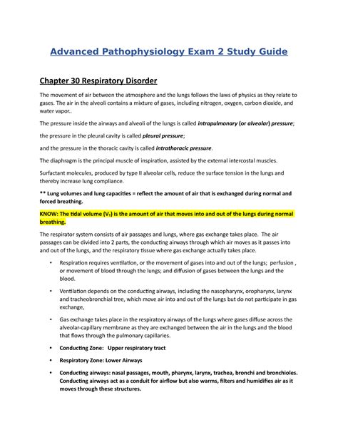Patho Exam 2 - unit 2 notes - Advanced Pathophysiology Exam 2 Study ...