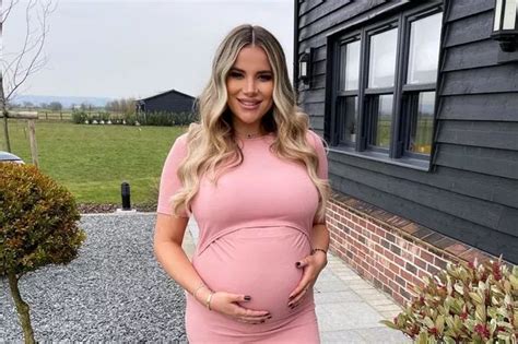 Pregnant Georgia Kousoulou shows off blossoming baby bump in cream