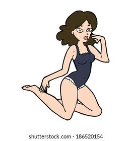 Sexy Pinup Girl Lingerie Stock Vector Royalty Free 1267707121 Shutterstock