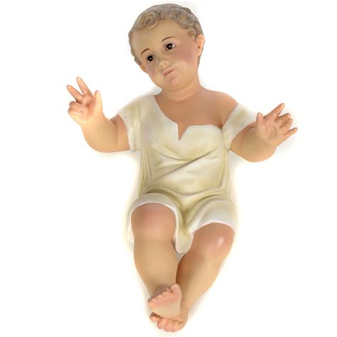 Baby Jesus statue in wood pulp, 35cm (fine decor.) | online sales on HOLYART.com