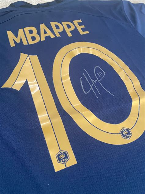 Maglia Mbappé Francia finale Coppa del Mondo FIFA 2022 Autografata