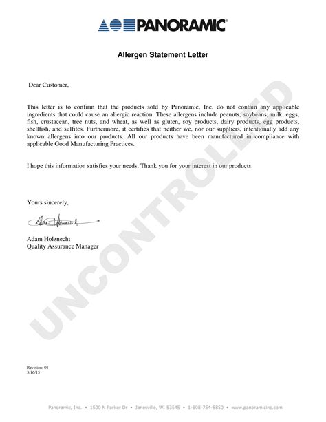 Official Statement Letter Examples Format How To Write Pdf