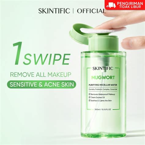 Jual SKINTIFIC Mugwort Purifying Micellar Water Cleansing Oil Clean And