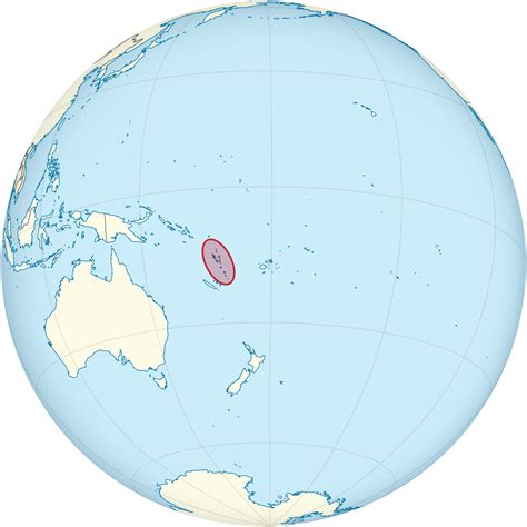 Location of the Vanuatu in the World Map