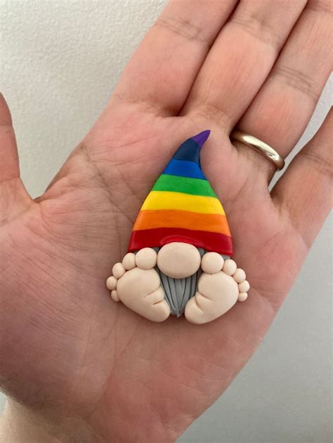 Rainbow Gonk Gnome choix de porte clés aimant ou broche Etsy France