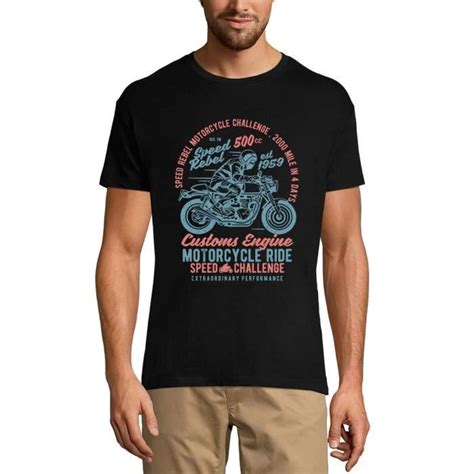 Homme Tee Shirt Moto Speed Rebel Moteur Personnalis Ride