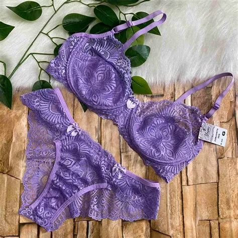 Conjunto Lingerie Rendado Sem Bojo Aro Calcinha Suti Mercadolivre