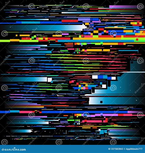 Color Glitch Screen Display Distortion Error Noise Stock Illustration