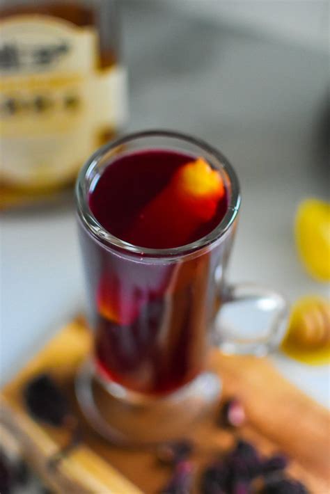 Hibiscus Hot Toddy With Whiskey Dash Of Jazz