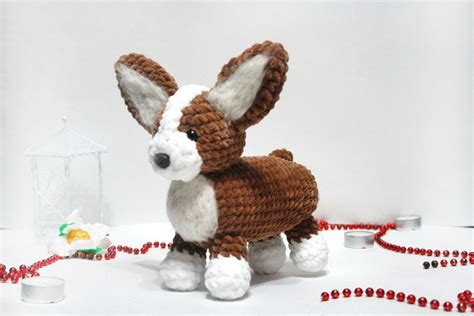 Welsh Pembroke Corgi Soft Toy Dog Plush Crocheted Amigurumi Etsy