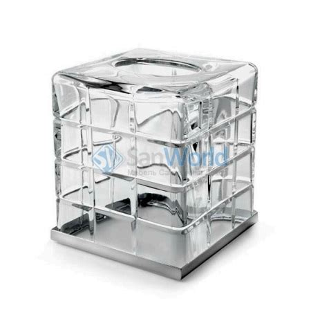 Palace хрустальная салфетница Хром куб — SanWorld.ru
