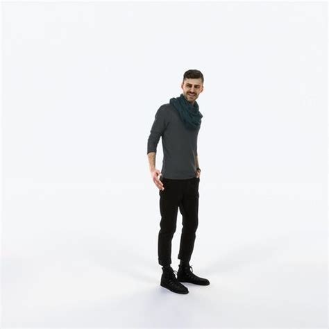 3d Model Posture 03b Couple Casual Man Vr Ar Low Poly Cgtrader