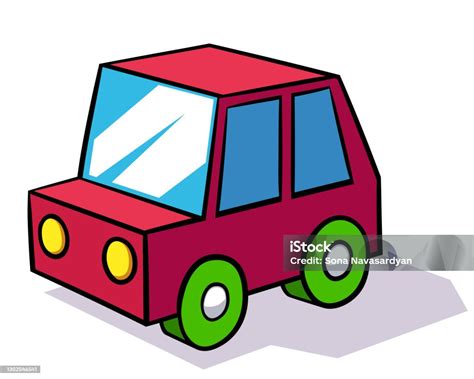 Toy Red Car Vector Illustration Stock Illustration Download Image Now