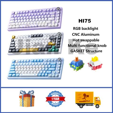 LEOBOG HI Aluminum Mechanical Keyboard Hot Swappable RGB GASKET Custom Gaming Keyboard