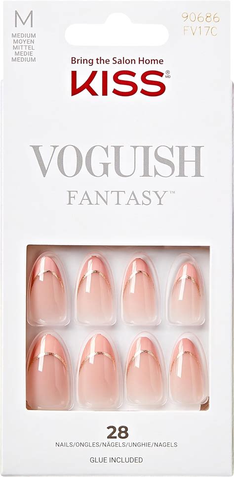 Amazon KISS Bare But Better Press On Nails Nail Glue Included Slay Light Nude Skin