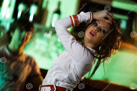 Nice Girl In Bar Stock Image Image Of Belt Music Girl 13056767