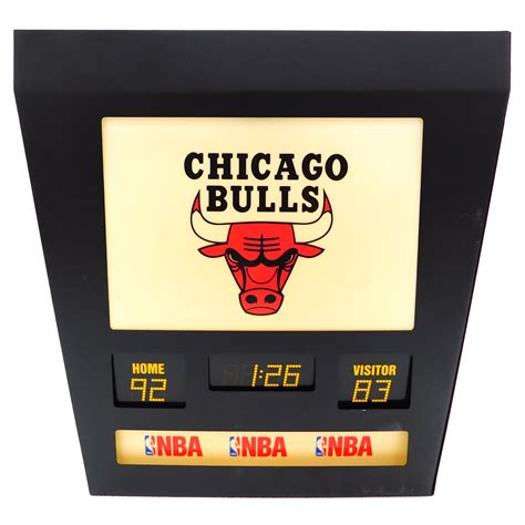 Buy The Vntg Nba Chicago Bulls Scoreboard Arena Hanging Ceiling Light