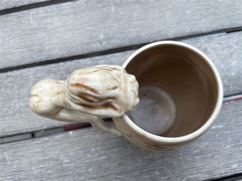 Vintage Nude Girl Ceramic Mug Strip Tease Etsy