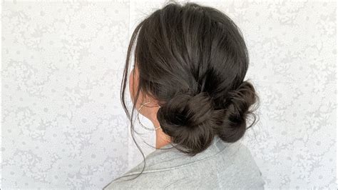 Double Low Buns Simple Hairstyle Youtube