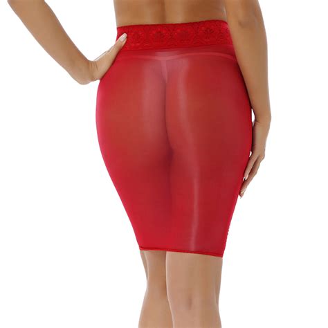 Sexy See Through Lace Mesh Skirt Transparent Lingerie Snazzyway