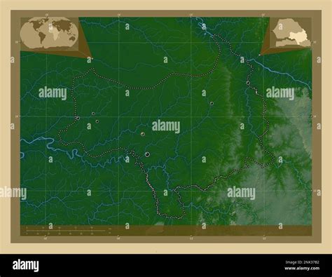 Tambacounda R Gion Du S N Gal Carte D Altitude En Couleur Avec Lacs