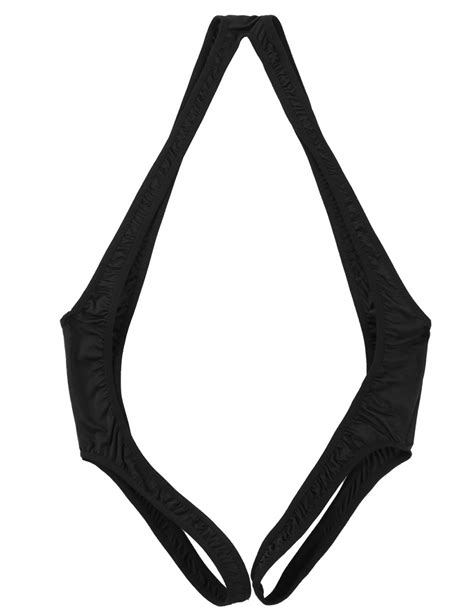 Sexy Mens Male Lingerie Body Chest Harness Halter Neck Elastic Wide Straps Mankini Jockstrap