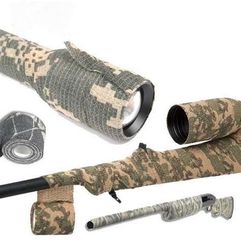 Камуфляжная лента зимняя 5 см х 4,5 метра бинт для оружия клейкая: 45 ...