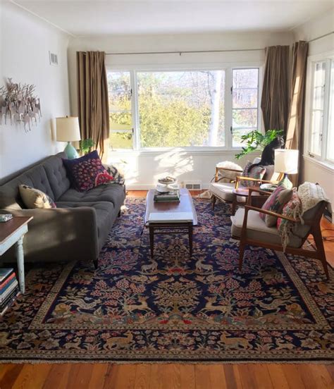 Oriental rugs in midcentury living rooms: Me likey - Retro Renovation