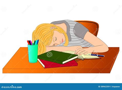 Student Fell Asleep In Class Comic Illustration | CartoonDealer.com ...