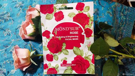 Тканевая маска для лица Mond'Sub Увлажняющая с розой - «Достаточно ...