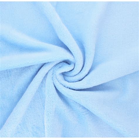 Tissu Oeko Tex Tissu Doudou Tout Doux Uni Bleu Layette MPM