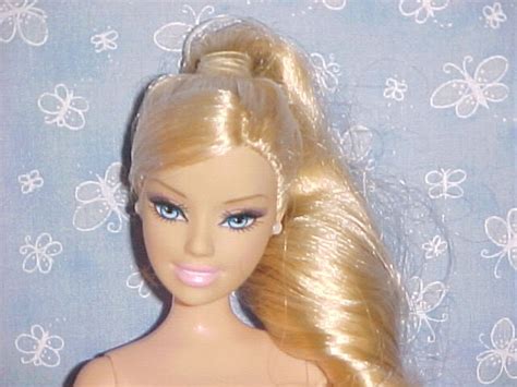 Nude Long Blonde Ponytail Barbie Doll Custom Ooak