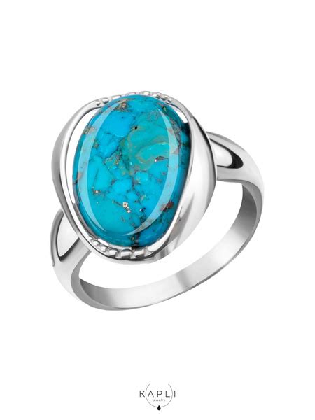 KAPLI jewelry Кольцо с бирюзой из серебра - купить с доставкой по ...