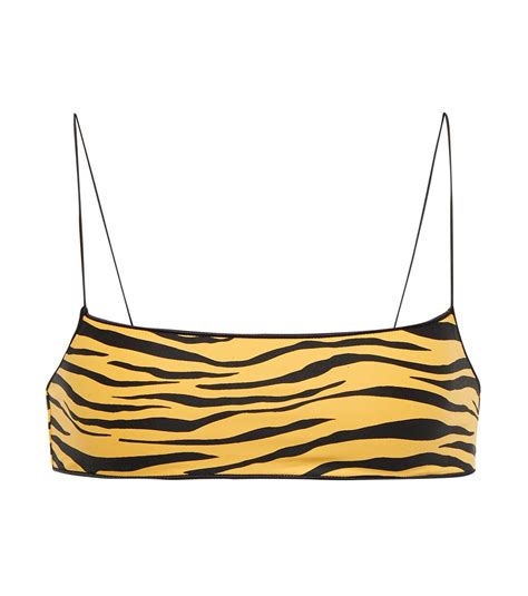 The C Zebra Print Bikini Top In Multicoloured Tropic Of C Mytheresa