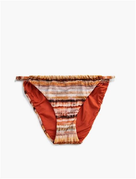 Kahve Kadın Desenli Bikini Altı 2SAK00188BM Koton