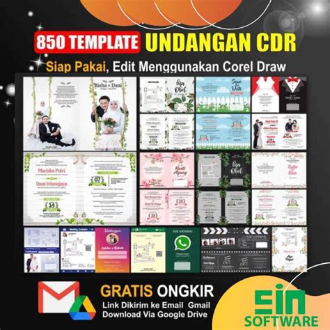 Promo 800 Template Desain Undangan Pernikahan Kekinian Aesthetic