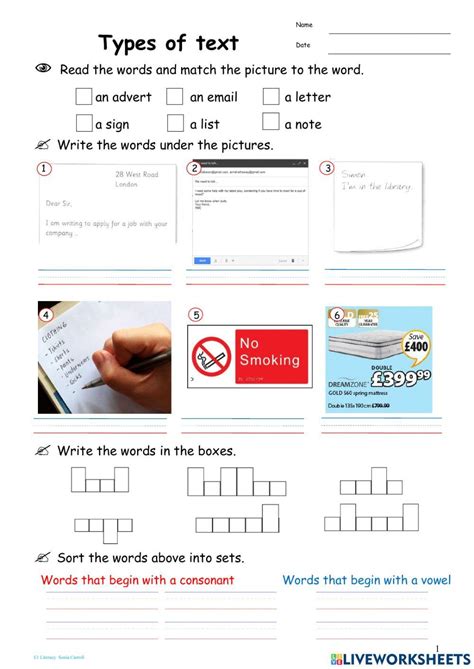 Text Types E1 worksheet | Live Worksheets - Worksheets Library