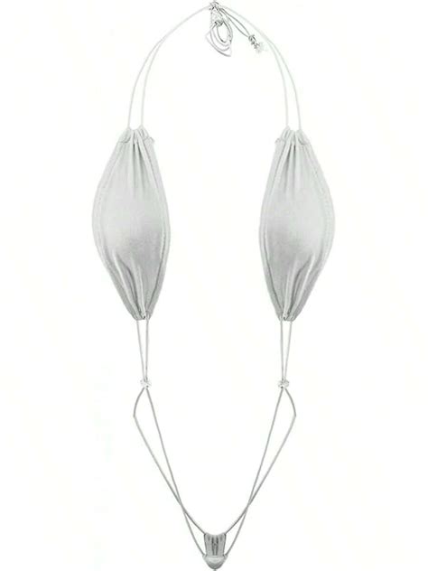 Women S Alluring G String Slingshot Bikini Micro Bikini Thongs Halter Intimates Swimsuit Extreme