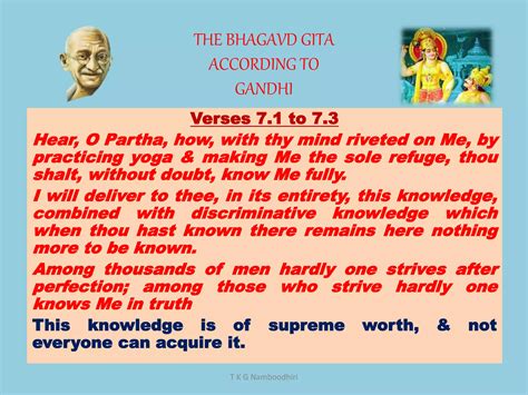 Bhagavad gita according to gandhi chapter 7 | PPTX | Hinduism