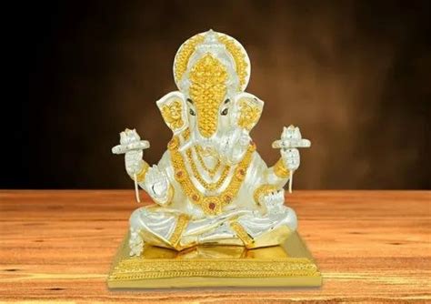 Buy Asravik Dagdusheth Ganesh Idols Gold Plated Dagdusheth Ganpati