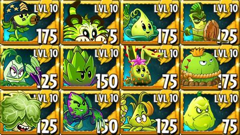 Plants Vs Zombies Final Boss Every Green Premium Plants Max Level