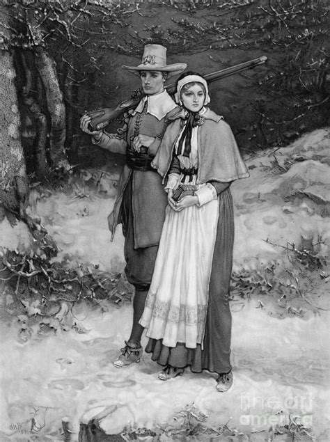 Puritan Couple 17th Century Photograph By Photo Researchers