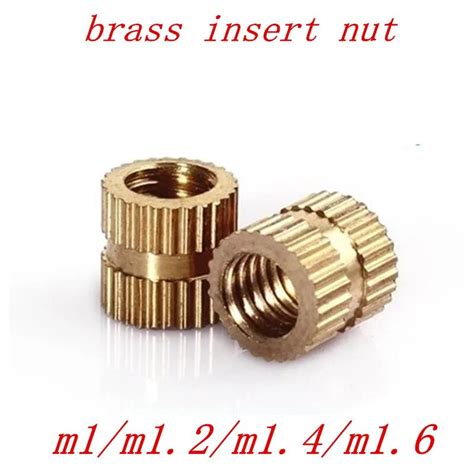 Pcs Lot M M M M Through Thread Brass Insert Nut Knurled