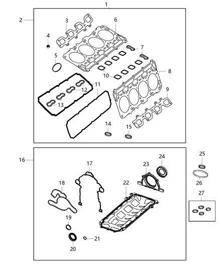 Ab Genuine Mopar Gasket Cylinder Head Cover