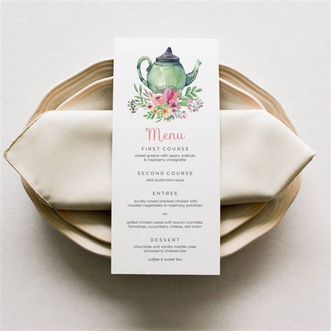 Tea Party Menu 14 Examples Format Pdf Examples